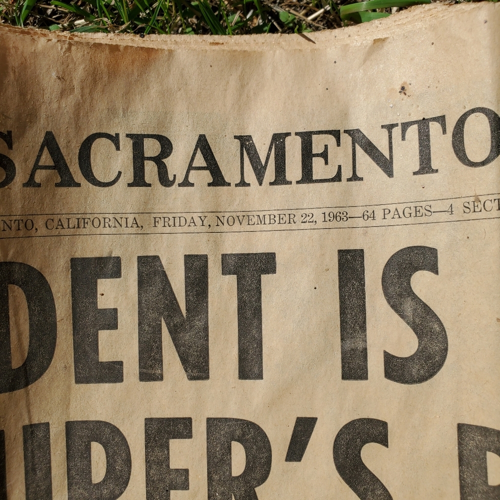 The Sacramento Bee Friday November 22, 1963 Kennedy Assassination - Picture 2 of 6